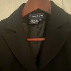 Elegant Tristan & Iseut Black Long Jacket: Size 2